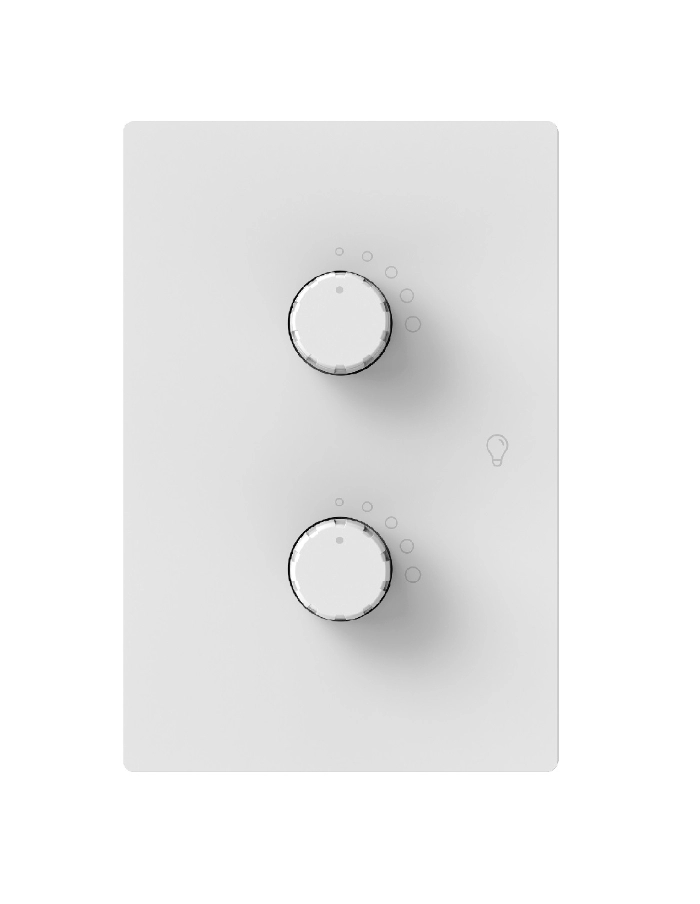 Llave dimmer LED Doble Macroled Milan blanco